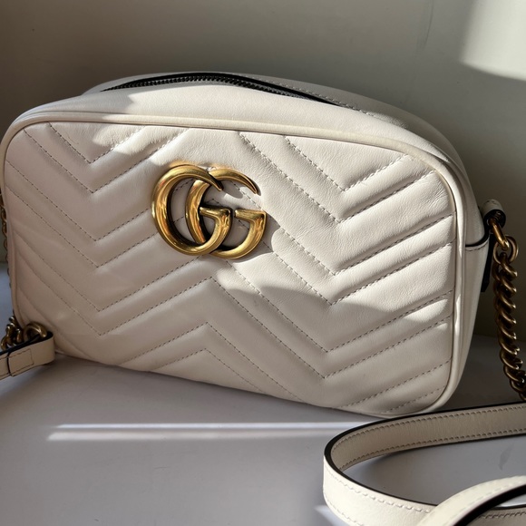 Gucci Handbags - Gucci Marmont Cream AUTHENTIC